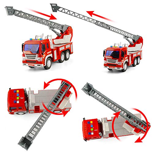 GizmoVine Giocattoli Ragazzi di 2 Anni, Camion dei Pompieri Giocattolo con Motore Antincendio a Frizione, Macchinine per Bambini e Ragazzi - Eccomi OnLine