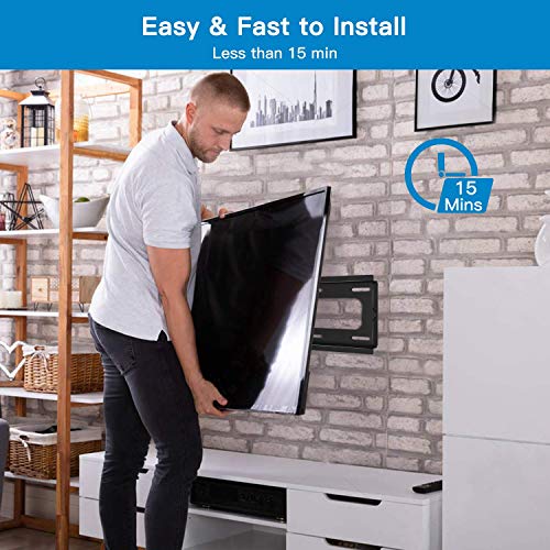 Supporto TV Inclinabile - Staffa da Parete per TV da 26-55 Pollici, Max VESA 400x400, Staffa Ultra Resistente 60 kg
