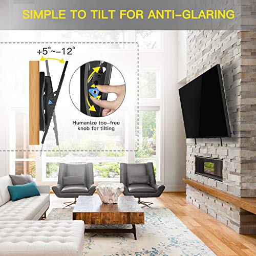 Staffe TV Inclinabile per montaggio a parete per TV da 40-82 Pollici Fino a 60 kg, Max VESA 600 x 400mm