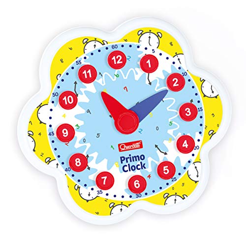 Quercetti - 0624 Play Montessori Primo Clock, imparare l'ora , orologio per bambini