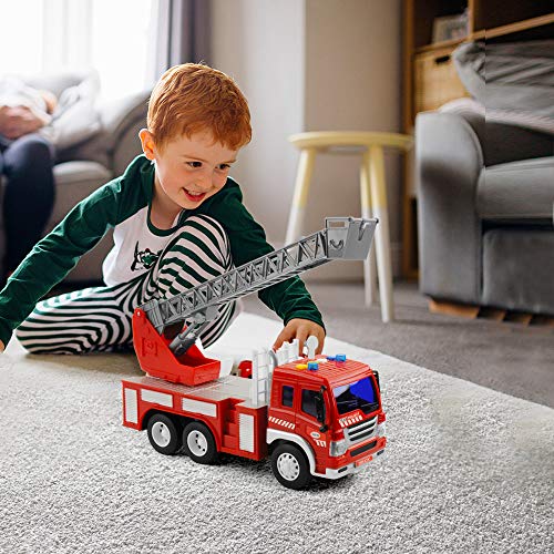GizmoVine Giocattoli Ragazzi di 2 Anni, Camion dei Pompieri Giocattolo con Motore Antincendio a Frizione, Macchinine per Bambini e Ragazzi - Eccomi OnLine