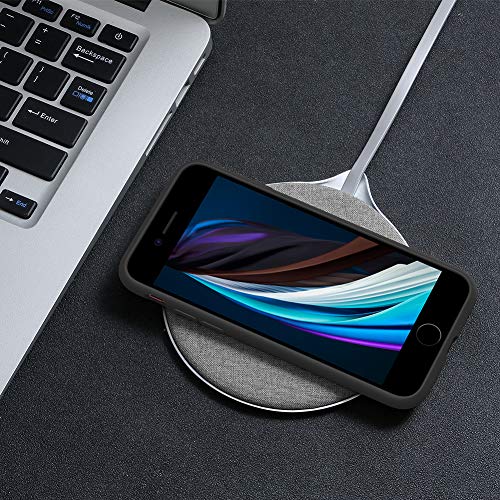 ORNARTO Custodia in Silicone Liquido per iPhone SE(2020), iPhone 7/8 Protezione Completa Cover Sottile in Silicone Liquido in Gomma Gel Morbida per iPhone 7/8/ SE(2020) 4,7 Pollici-Nero - Eccomi OnLine