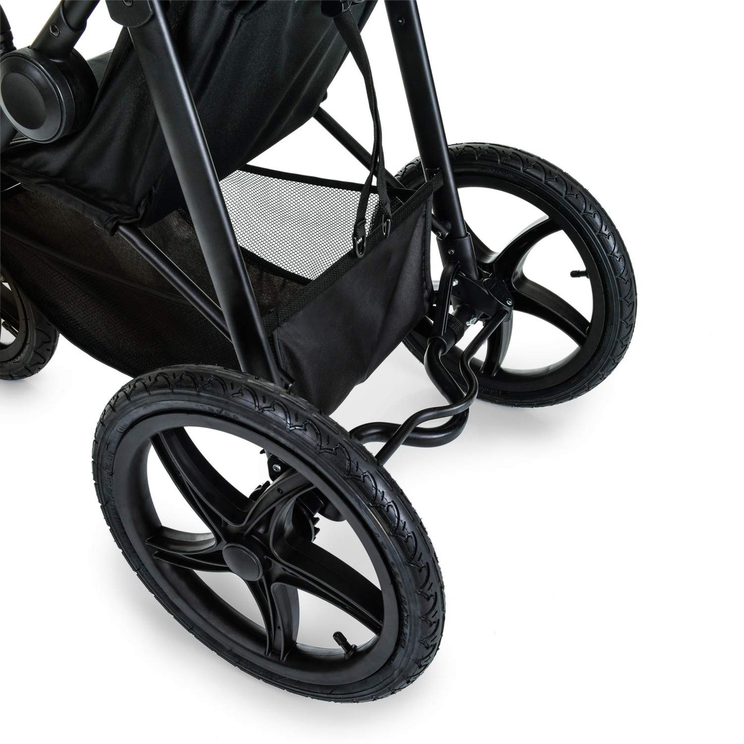 Hauck Runner Passeggino Sportivo a 3 Ruote da 0 Mesi a 25 kg con Posizione Nanna, Ruote Gonfiabili, Maniglione Regolabile in Altezza, Pieghevole, Compatto, Nero Giallo (Black/Neon Yellow) - Eccomi OnLine