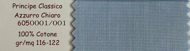 PRINCIPE CLASSICO CAMICIA ARTIGIANALE SU MISURA TESSITURA MONTI - gr/mq 116-122 - 100% Cotone