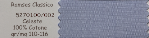 RAMSES CLASSICO CAMICIA ARTIGIANALE SU MISURA TESSITURA MONTI - gr/mq 110-116 - 100% Cotone