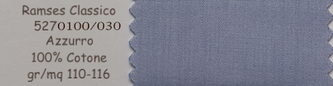 RAMSES CLASSICO CAMICIA ARTIGIANALE SU MISURA TESSITURA MONTI - gr/mq 110-116 - 100% Cotone
