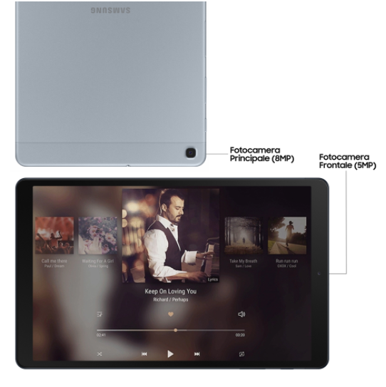 TABLET SAMSUNG GALAXY TAB A SM-T510 10.1" 32GB WI-FI SILVER ITALIA - Eccomi OnLine