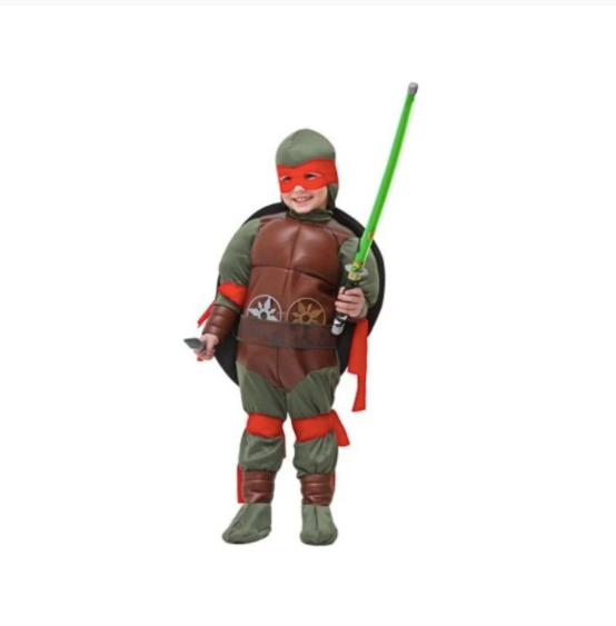 Vestito Carnevale Tartarughe Ninjia Bambino 3/4 Anni