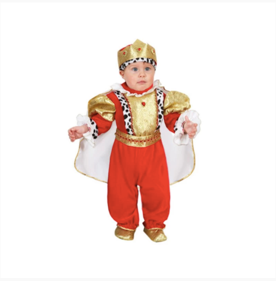 Vestito Carnevale PICCOLO RE per neonato 7-9 mesi