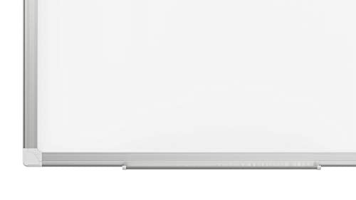 Lavagna Bianca Magnetica con Cornice in Alluminio 120x80cm Scrivibile e Cancellabile a Secco per Parete