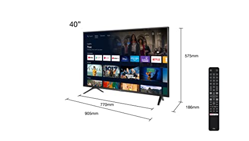 TCL 40S5209, Smart TV 40” FHD con Android TV, HDR & Micro Dimming, Compatibile con Google Assistant, Chromecast e Google Home