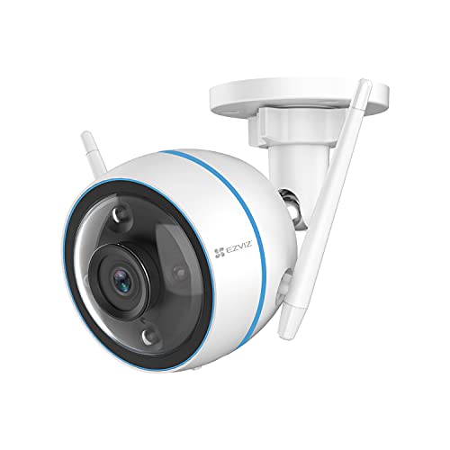 Telecamera WiFi da Esterno 1080p con Visione Notturna a Colori 30m, IP Camera con Intelligenza Artificiale, Rilevamento di Persone, Funziona con Alexa