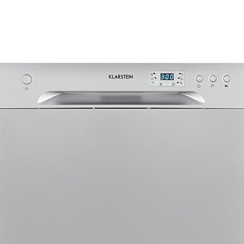 Klarstein Amazonia 6 - Lavastoviglie da Tavolo, Classe A+, 1380 Watt, 6 Coperti, 6 Programmi, Risparmio Energetico, Bassa Rumorosità, Pannello di Controllo Intuitivo, Argento - Eccomi OnLine