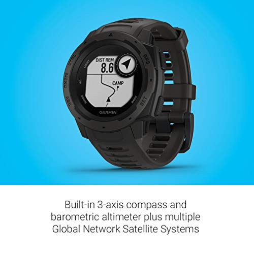 Garmin Instinct Graphite Sportwatch GPS, Regular, Grigio