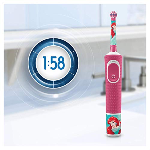 Oral-B Kids Spazzolino Elettrico Ricaricabile, 1 Manico con Personaggi Disney Principesse, per Età da 3 Anni - Eccomi OnLine