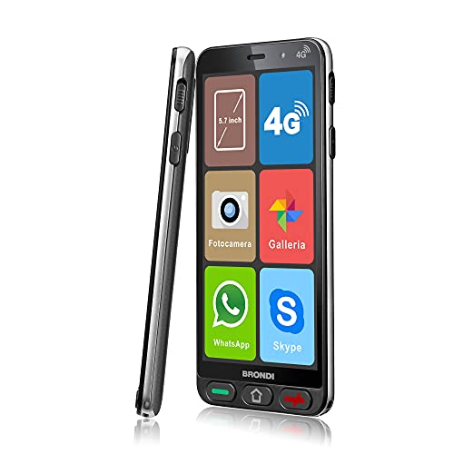 Brondi Amico Smartphone S - Smartphone Dual Sim, Nano Sim, Android, Nero, 5.7