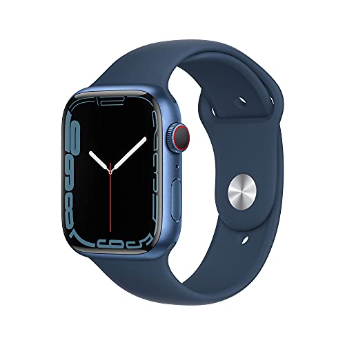 Apple Watch Series 7 (GPS + Cellular) Cassa 45 mm in alluminio blu con Cinturino Sport blu abisso - Regular