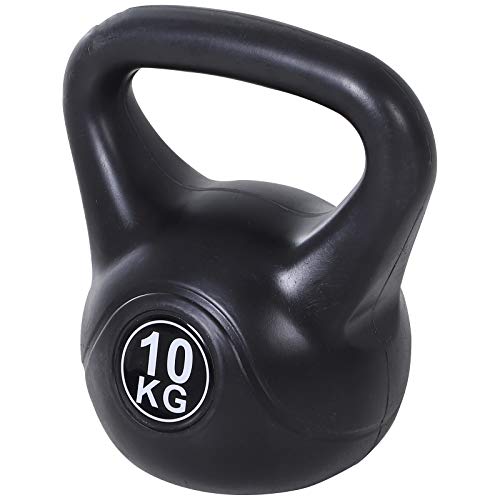 Kettlebell da 10 kg per Sport e Fitness in PVC con Sabbia e Maniglia Liscia Anti-Sfregamento