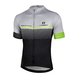 Maglietta Ciclismo Manica Corta Maglia MTB Traspirante Asciugatura Veloce Abbigliamento per Multi-Sport da Uomo (Grigio,M)