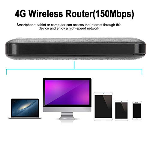 Garsent Router Wireless 4G Portatile, Router Wireless Portatile 2.4G 150Mbps 4G LTE Wi-Fi Box Router/Scheda Wireless WiFi USB con Batteria 2100mAh Mobile Wi-Fi Mobile. - Eccomi OnLine