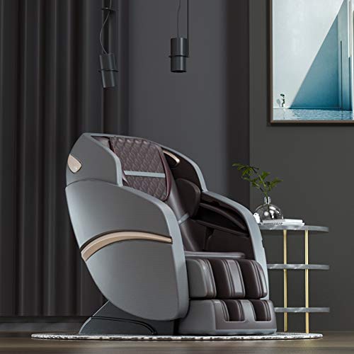 Poltrona Massaggiante 3D, massaggio rilassante, massaggio completo multifunzionale, massaggio intelligente (grigio-marrone)