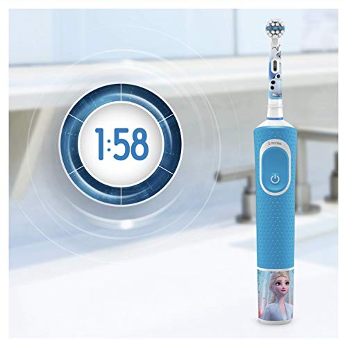 Spazzolino elettrico ricaricabile per bambini Oral-B di Braun, 1 manico Disney Frozen (1 o 2), dai 3 anni in su - Eccomi OnLine