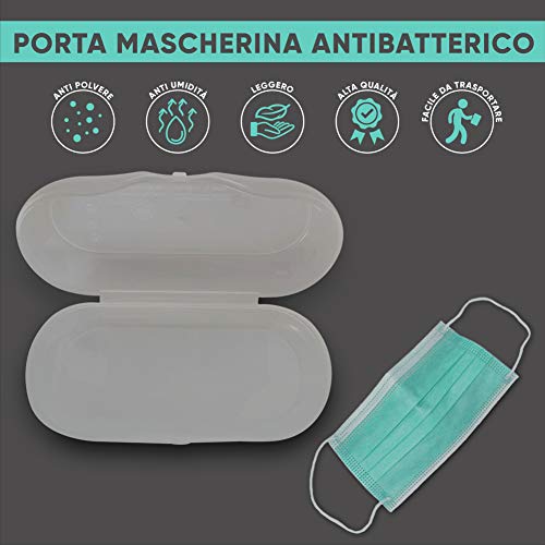 Contenitore Porta Mascherine Tascabile Antibatterico (Trasparente) - Eccomi OnLine