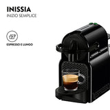 De'Longhi Nespresso Inissia EN80.B Macchina per caffè espresso, a capsule, 1260 W, 14 Decibel, 19 bar, Nero