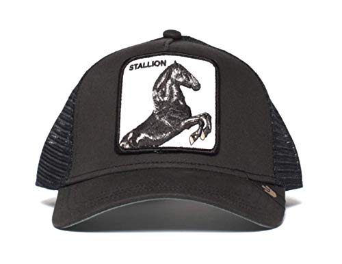 Goorin Bros – Cappello da camionista modello trucker, di colore nero, con toppa con disegno di cavallo, unisex nero Taglia unica - Eccomi OnLine