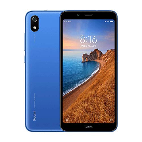 Xiaomi Redmi 7A Smartphone,2 GB RAM 16 GB ROM Doppia SIM, 5.45 '' HD a schermo intero, Qualcomm Snapdragon octa-core Processore,Carattere Grande,Camera 13 MP+5 MP(Blu) - Eccomi OnLine