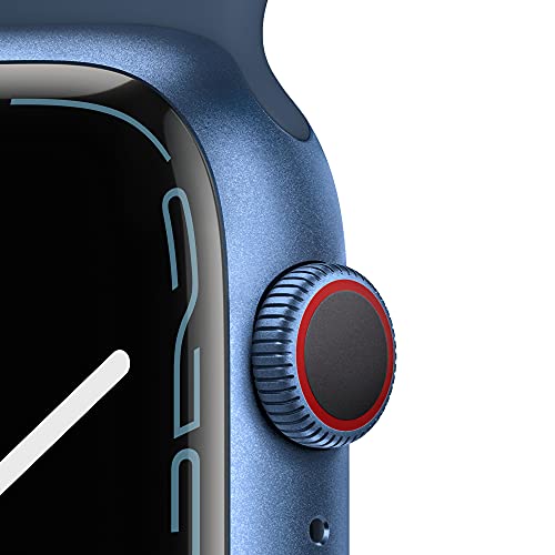 Apple Watch Series 7 (GPS + Cellular) Cassa 45 mm in alluminio blu con Cinturino Sport blu abisso - Regular