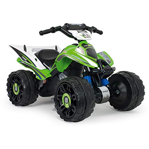 Kawasaki Quad ATV 12V concesso in licenza con retromarcia e freno elettrico consigliato per bambini +2 anni