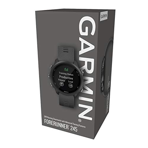 Garmin Forerunner 245, Orologio Smart GPS Multisport, Nero/Grigio