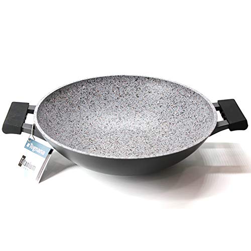 Tognana Wok 32cm con presine Titanium Granite - Eccomi OnLine