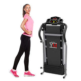 Tapis ROULANT Elettrico Pieghevole SALVASPAZIO 500 W (1500 W / 2,0 HP Picco) 6 KM/H Compatto, 3 PROGRAMMI, Display con Velocita’ Distanza Tempo E Calorie Ruote per Trasporto, Manubrio Soft Grip - Eccomi OnLine