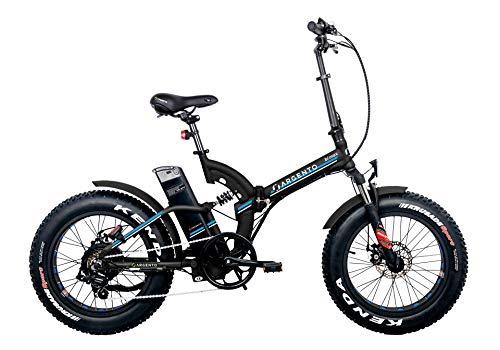 Argento Bike-Bimax Blu, e-bike pieghevole fat, Nero, ruote 20'' - Eccomi OnLine