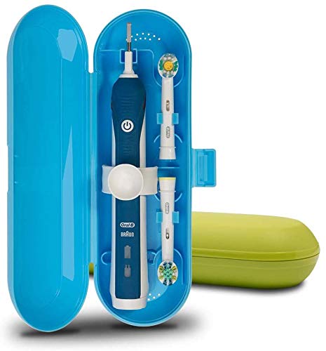 custodia da viaggio spazzolino da denti elettrico in plastica compatibile con serie Pro, 2 confezioni (blu e verde) - Eccomi OnLine