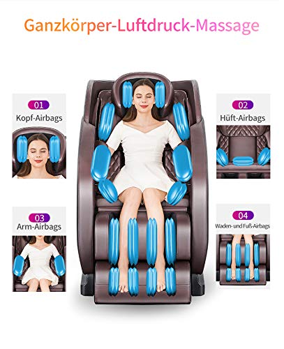 Poltrona massaggiante classica Zero Gravity, sedia relax