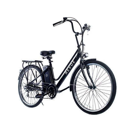 Revoe e-bike, Citybike. Nera, cerchi in lega, 26'', velocità massima 25 km/h, 45 Km di autonomia - Eccomi OnLine