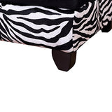 Divano per Animali Domestici con Vano Portaoggetti, Nero e Bianco, 57x34x36cm