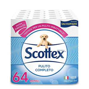 Scottex Carta Igienica Pulito Completo Salvaspazio, Confezione da