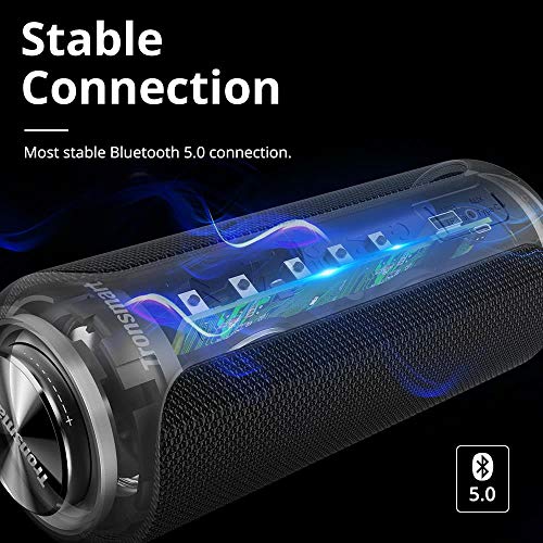 Tronsmart T6 Plus Upgraded Edition Cassa Bluetooth 40W, Altoparlante Waterproof IPX6 con Powerbank, 360° Suono Stereo TWS, 15 Ore di Riproduzione, Effetti Tri-Bass, Speaker con Bluetooth 5.0 e NFC - Eccomi OnLine