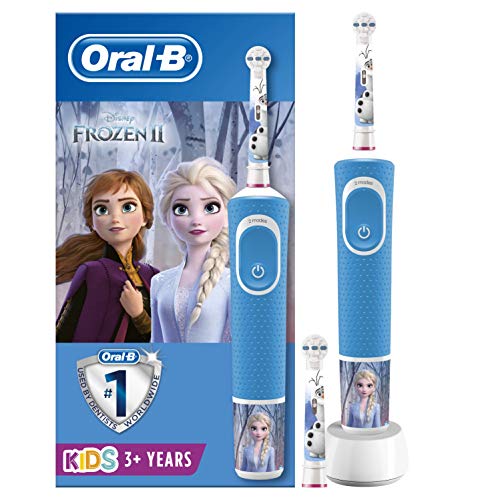 Spazzolino elettrico ricaricabile per bambini Oral-B di Braun, 1 manico Disney Frozen (1 o 2), dai 3 anni in su - Eccomi OnLine