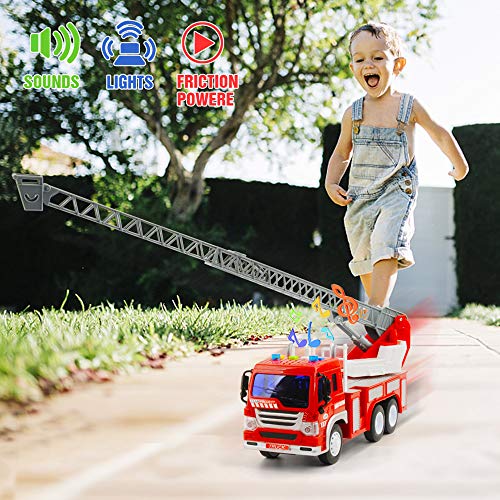 GizmoVine Giocattoli Ragazzi di 2 Anni, Camion dei Pompieri Giocattolo con Motore Antincendio a Frizione, Macchinine per Bambini e Ragazzi - Eccomi OnLine