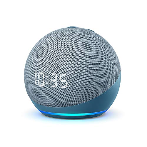Echo Dot (4ª generazione) - Altoparlante intelligente con orologio e Alexa - Ceruleo