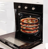 Guardini Pizza&Mania, Set 4 Tegami Pizza Ø32cm+1 Griglia Porta Tegami, Acciaio con rivestimento antiaderente, Colore nero - Eccomi OnLine