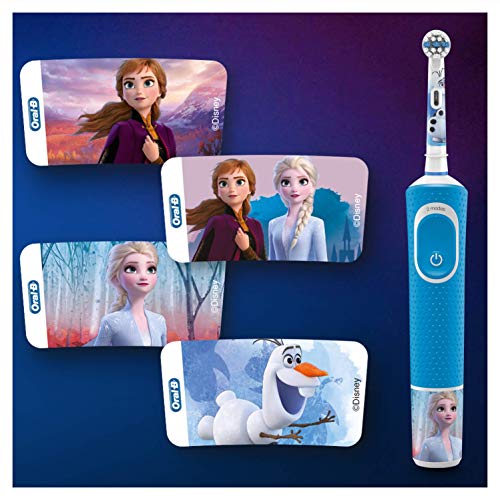 Spazzolino elettrico ricaricabile per bambini Oral-B di Braun, 1 manico Disney Frozen (1 o 2), dai 3 anni in su - Eccomi OnLine