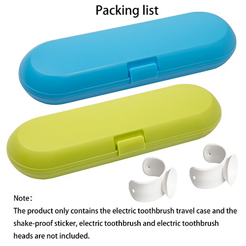 custodia da viaggio spazzolino da denti elettrico in plastica compatibile con serie Pro, 2 confezioni (blu e verde) - Eccomi OnLine