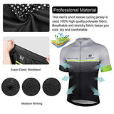 Maglietta Ciclismo Manica Corta Maglia MTB Traspirante Asciugatura Veloce Abbigliamento per Multi-Sport da Uomo (Grigio,M)