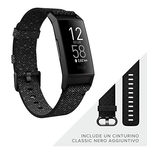 Fitbit Charge 4 Special Edition: fitness tracker con GPS integrato, rilevazione del nuoto e fino a 7 giorni di durata della batteria, Granito - Eccomi OnLine